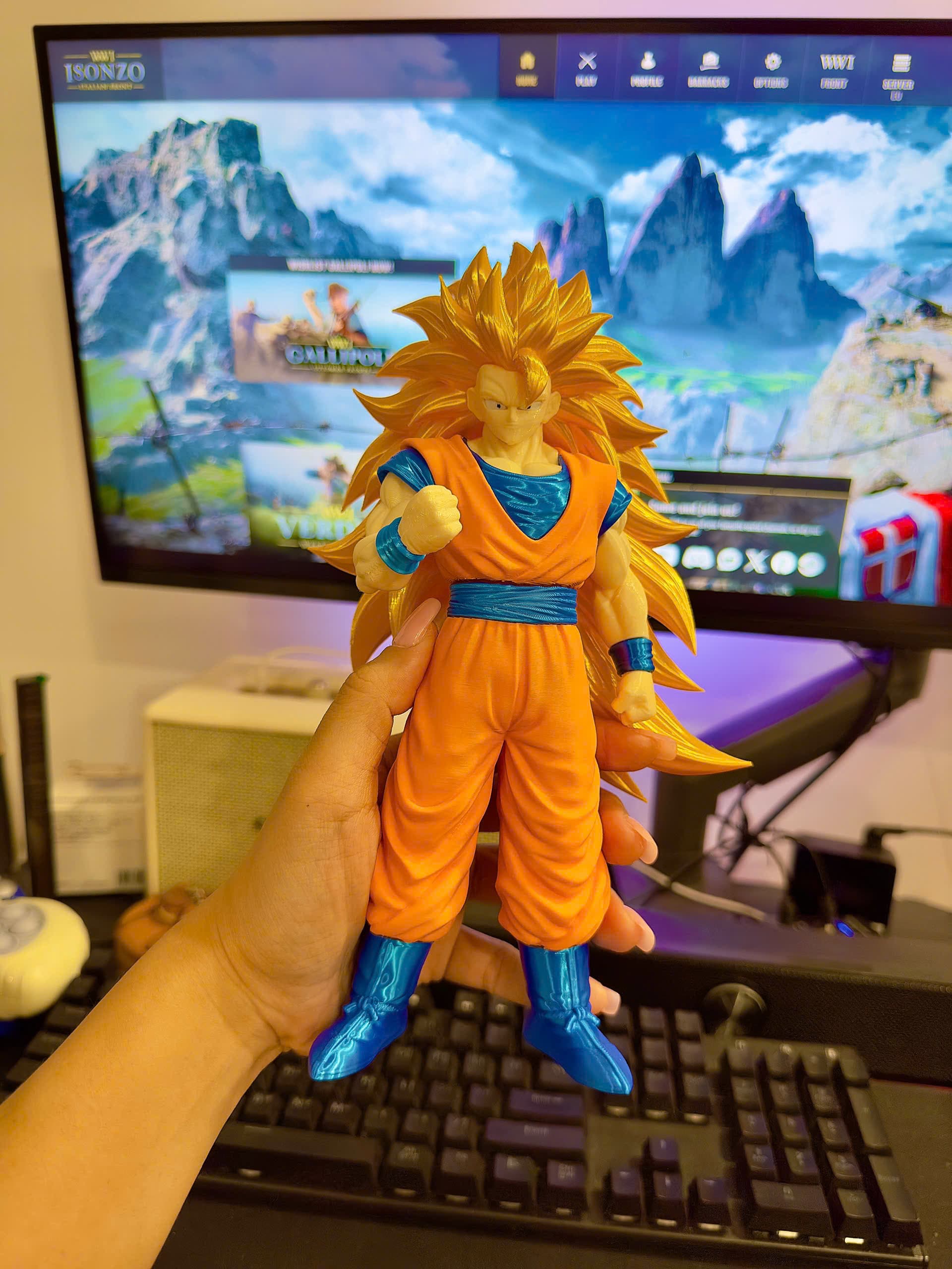 mô hình in 3D songoku saiyan 3